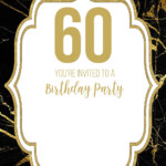 FREE Printable Black And Gold 60th Birthday Invitation Templates