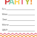 Free Printable Blank Birthday Party Invitations Printable Templates