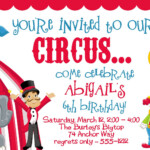 FREE Printable Circus Themed Birthday Party Invitations FREE