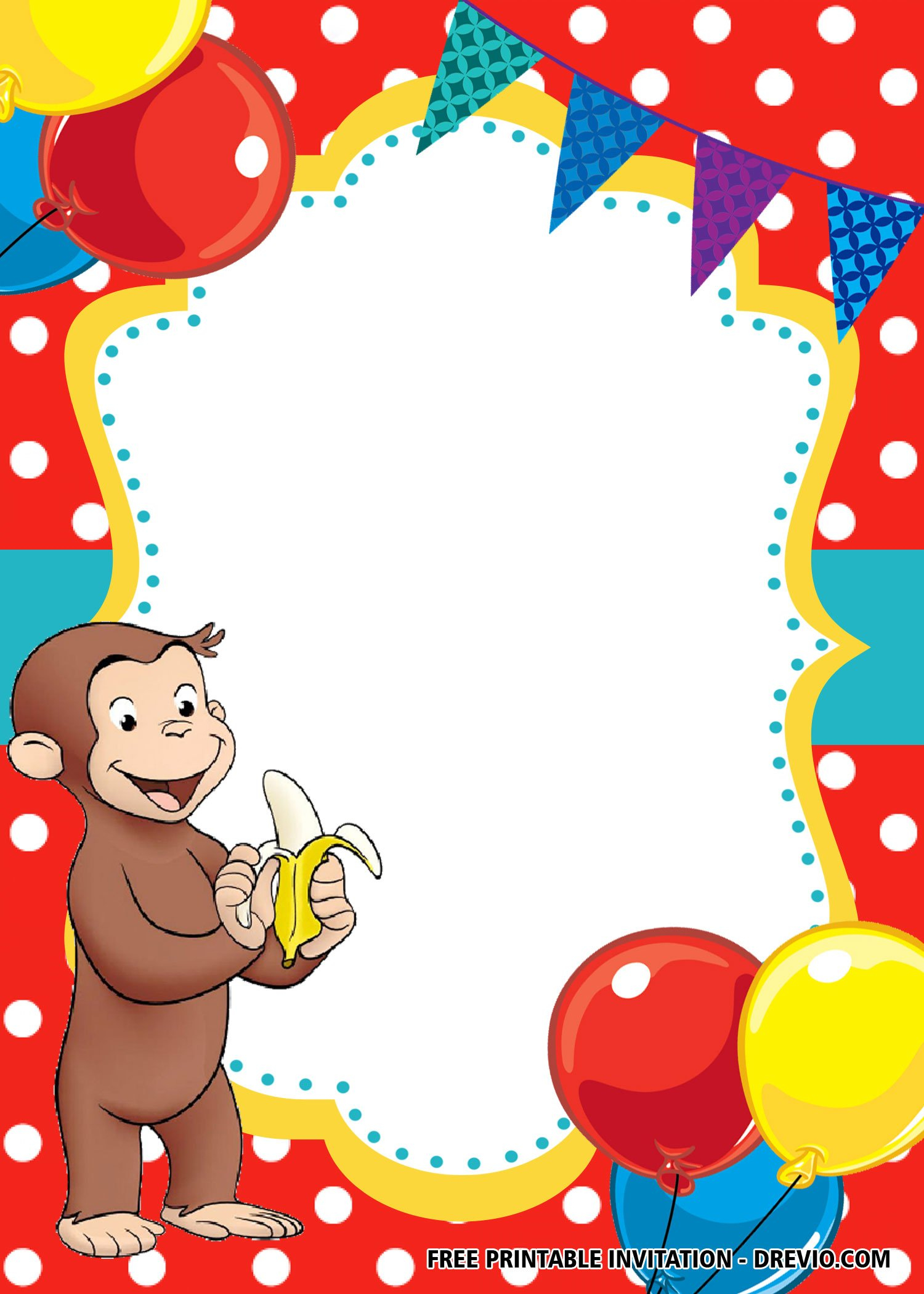 Free Printable Curious George Invitations Printable Templates