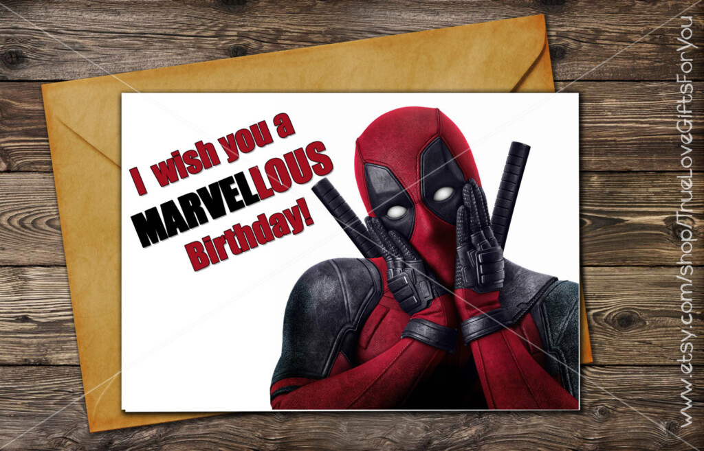 Free Printable Deadpool Birthday Card Printable Word Searches