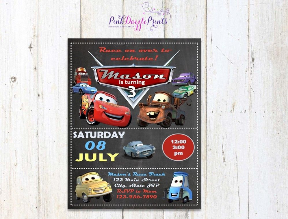 Free Printable Disney Cars Birthday Cards