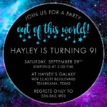 Free Printable Galaxy Birthday Invitations