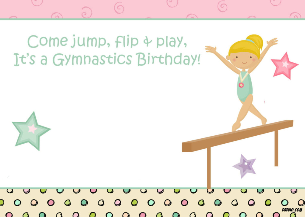 Free Printable Gymnastic Birthday Invitations Updated FREE 