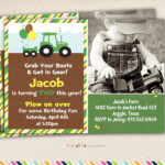 Free Printable Kids Tractor Birthday Invitation