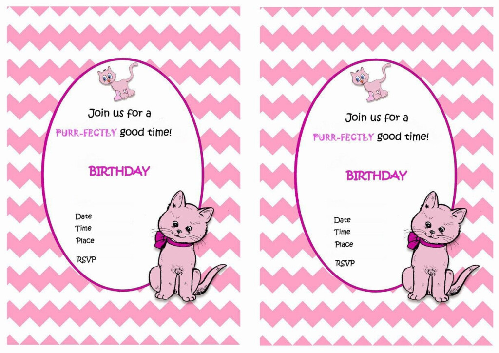 Free Printable Kitten Birthday Invitations Free Printable