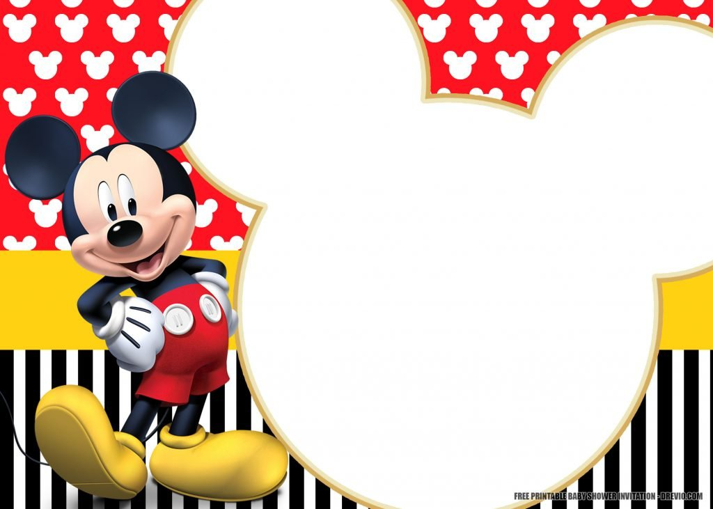 Free Printable Mickey Mouse Invitation Templates Download Hundreds 