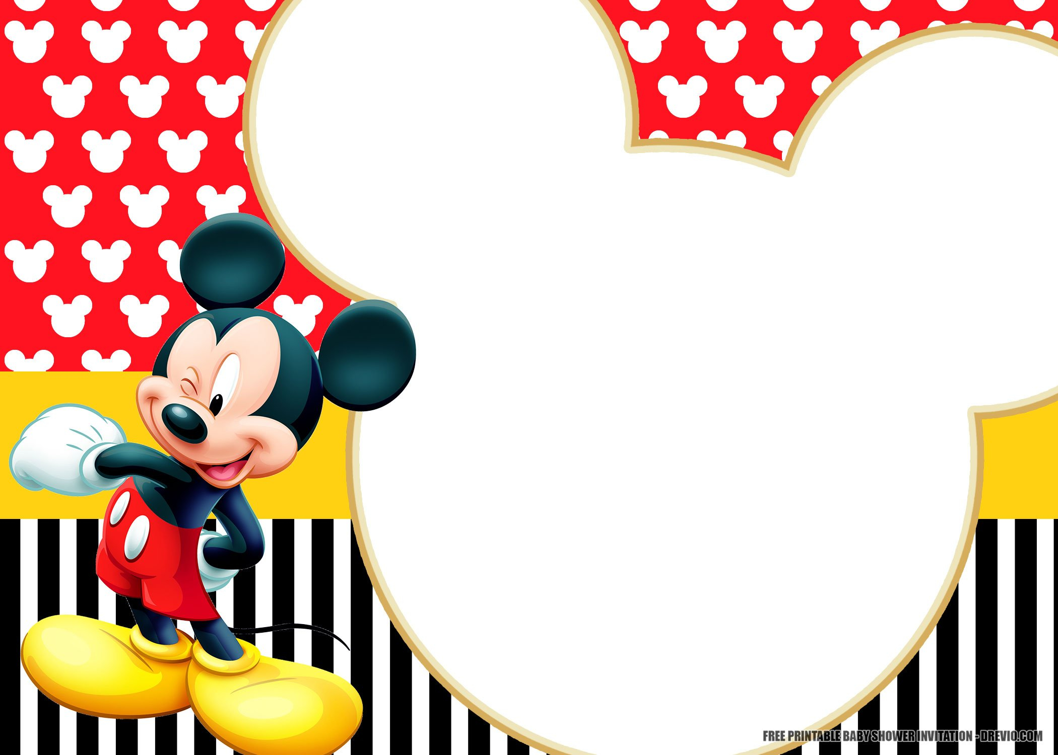 Free Printable Mickey Mouse Invitation Templates Download Hundreds 