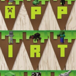 Free Printable Minecraft Happy Birthday Banners Oh My Fiesta For Geeks