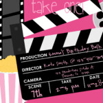 FREE Printable Movie Themed Birthday Party Invitations Download