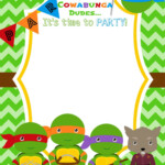 Free Printable Ninja Turtle Birthday Party Invitations FREE Printable