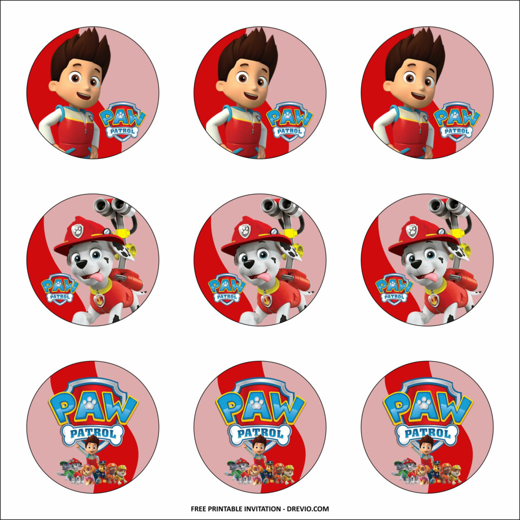  FREE PRINTABLE Paw Patrol Birthday Party Kits Template Download 