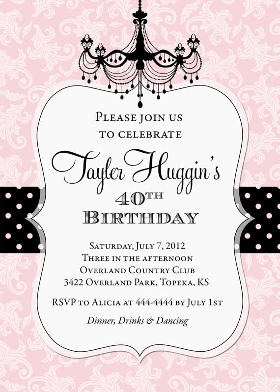 FREE Printable Personalized Birthday Invitations For Adults Download