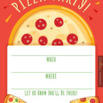 Free Printable Pizza Party Birthday Invitations Printable Templates