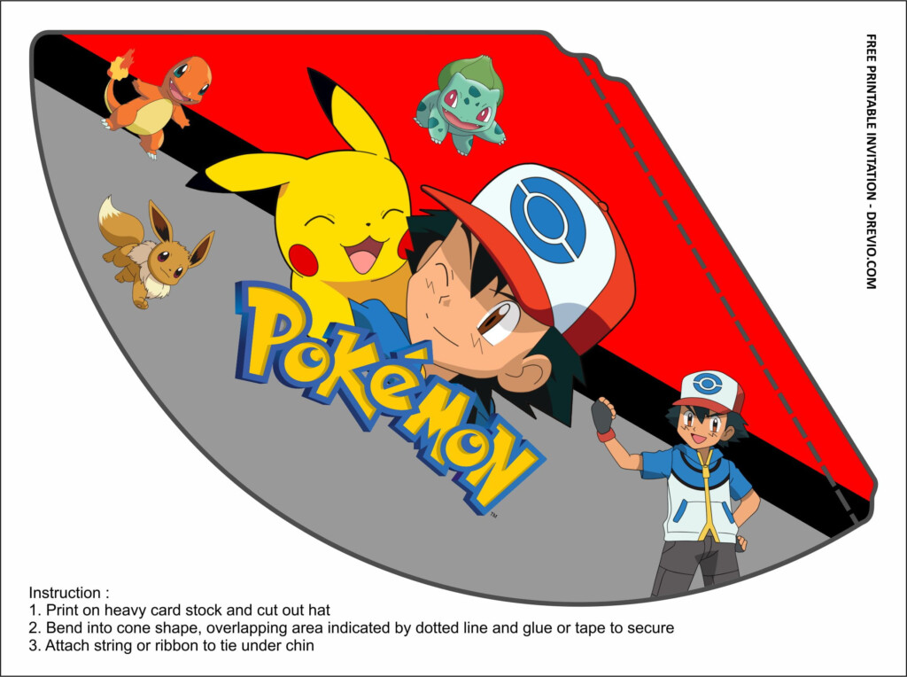  FREE PRINTABLE Pokemon Birthday Party Kits Templates Free 