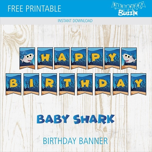 Free Printable Shark Birthday Banner FREE PRINTABLE TEMPLATES