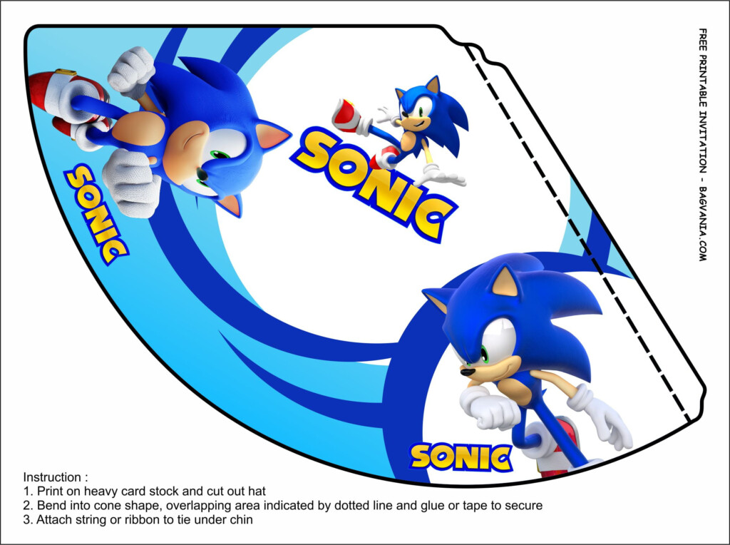  FREE PRINTABLE Sonic The Hedgehog Birthday Party Kits Template 