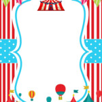 FREE PRINTABLE Stripes Circus Birthday Invitation Templates FREE