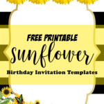 FREE Printable Sunflower Birthday Invitation Templates Download