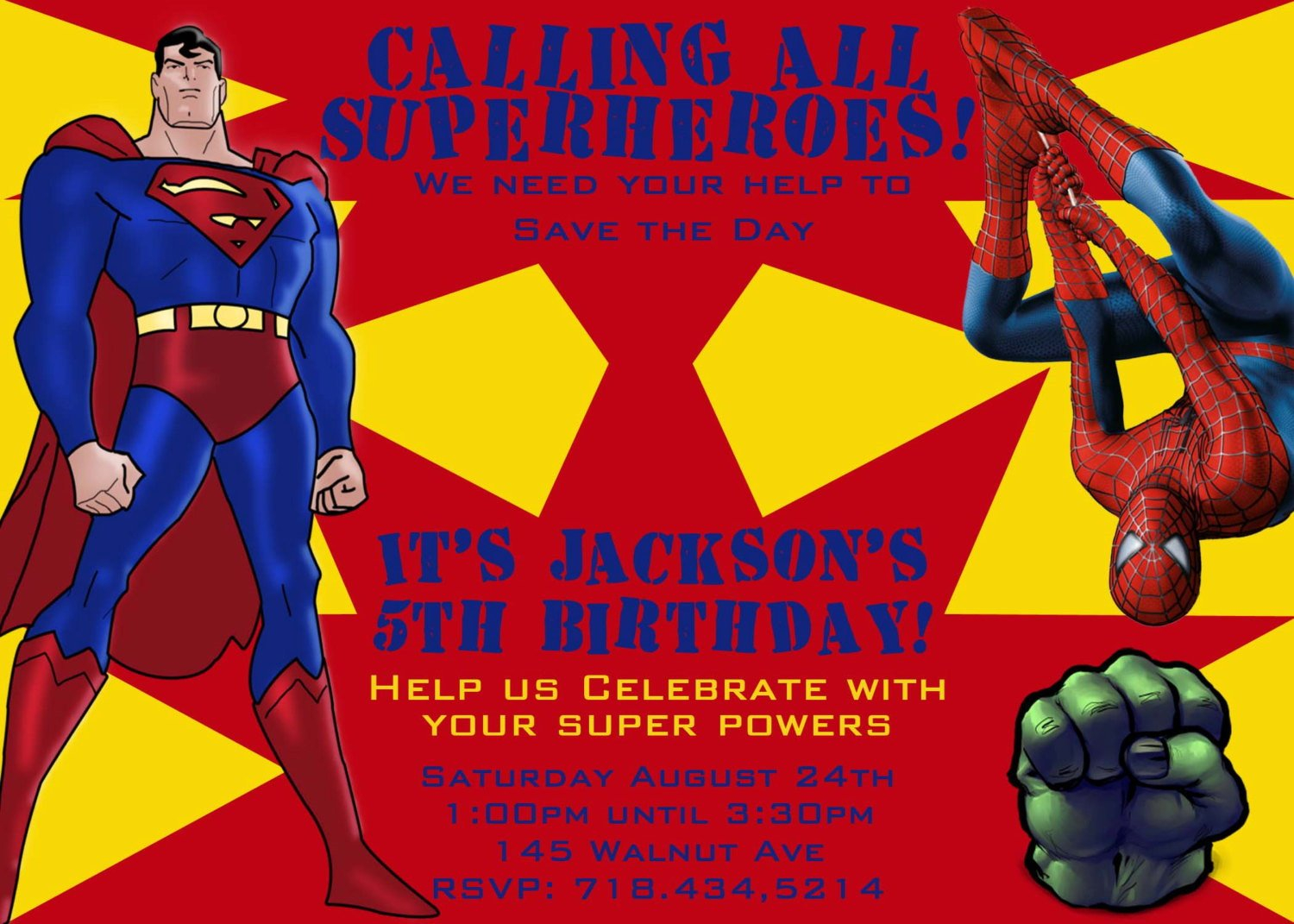 FREE Printable Superhero Birthday Invitations FREE Printable Birthday 