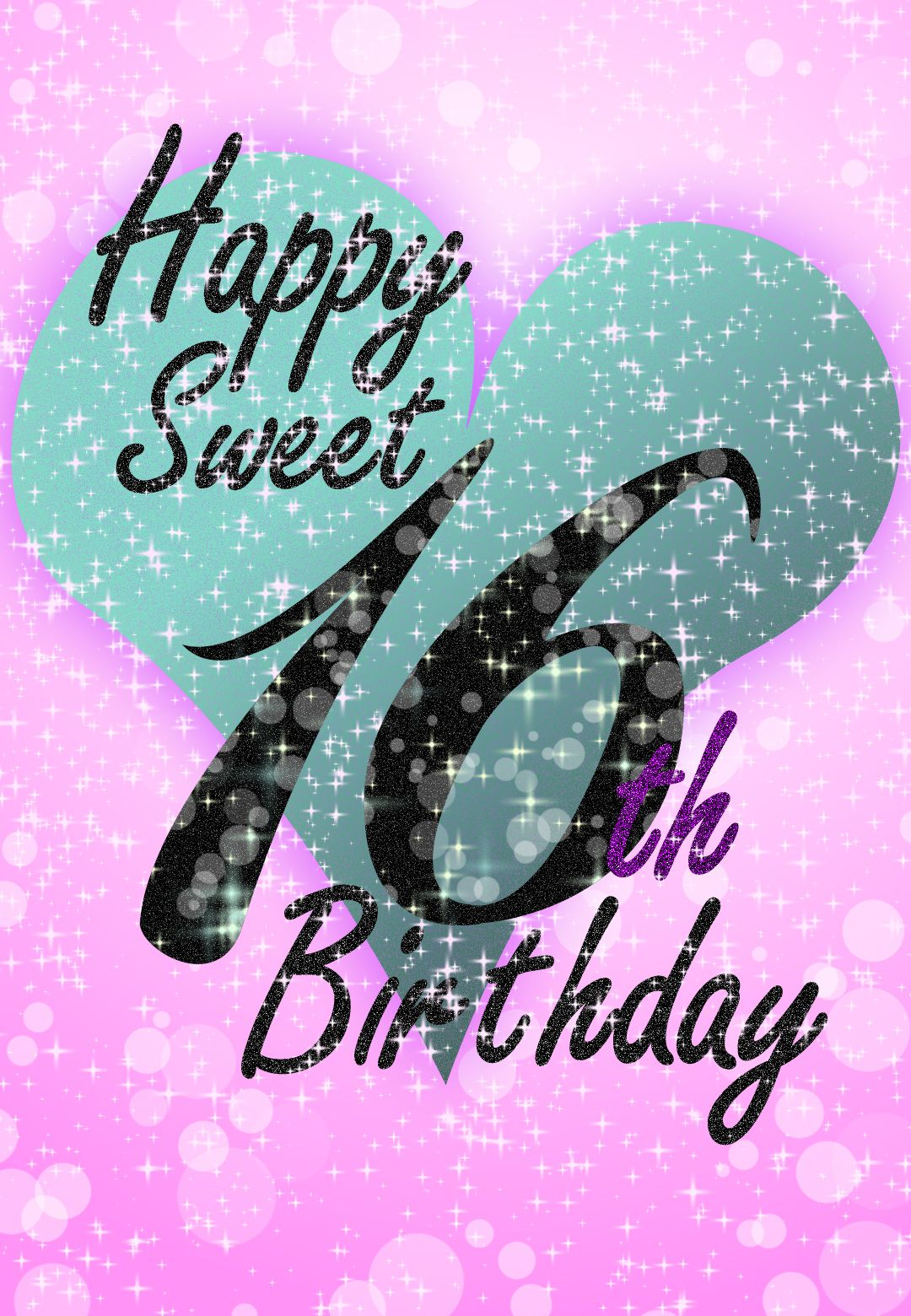 Free Printable Sweet 16 Greeting Card 16th Birthday Card 16th 