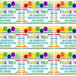 Free Printable Thank You Tags For Birthdays