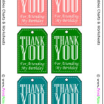 Free Printable Thank You Tags For Birthdays PDF Printables Hub