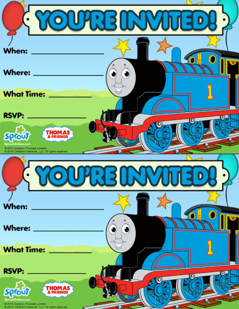 Free Printable Thomas The Train Birthday Invitations Template 