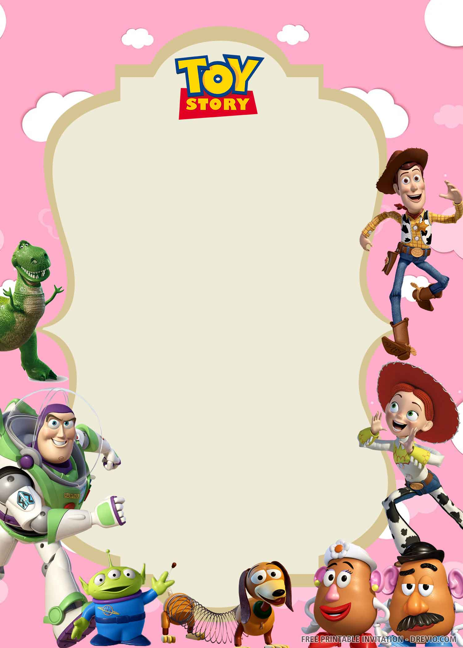  FREE PRINTABLE Toy Story Birthday Invitation Template Download 