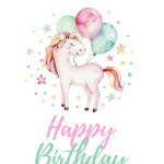 Free Printable Unicorn Birthday Cards Printable World Holiday