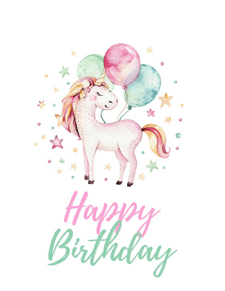 Free Printable Unicorn Birthday Cards Printable World Holiday