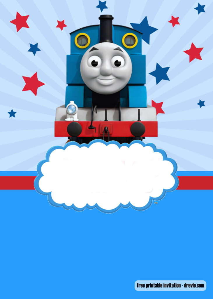 FREE Thomas The Train Invitation Templates FREE Printable Birthday 