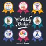 Free Vector Birthday Badge Set