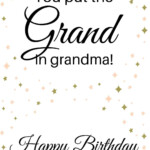 Grandma Printable Birthday Cards PRINTBIRTHDAY CARDS