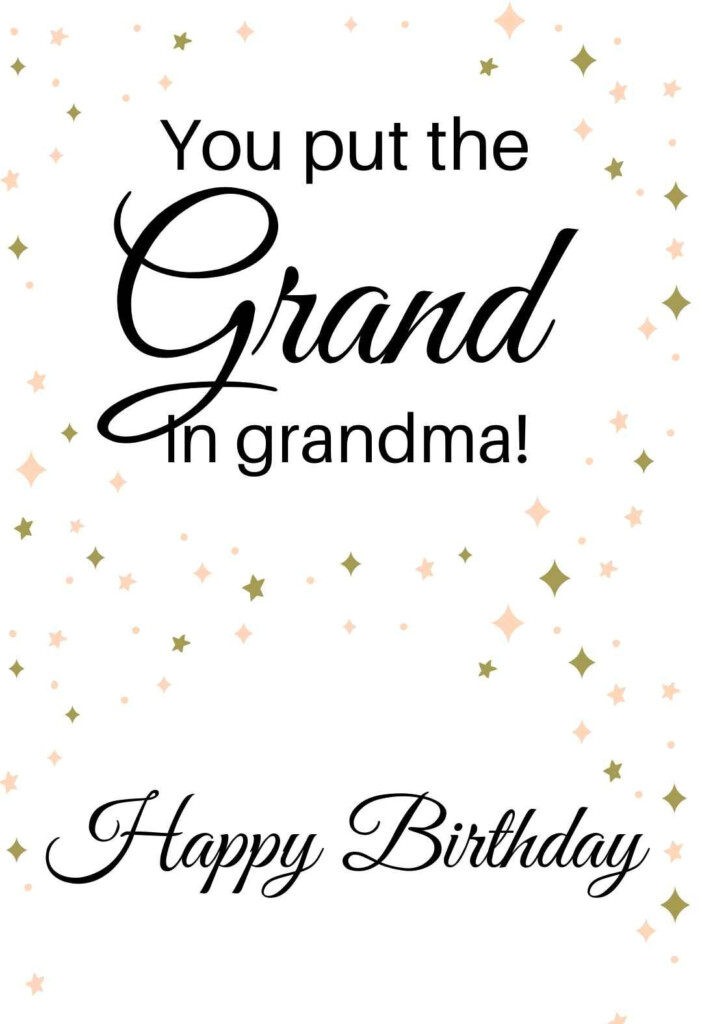 Grandma Printable Birthday Cards PRINTBIRTHDAY CARDS