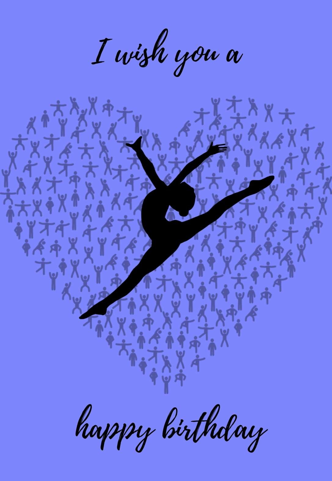 Gymnastics Printable Birthday Cards PRINTBIRTHDAY CARDS