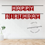 Happy 1st Birthday Banner Printable Party Banner Party Bunting Etsy