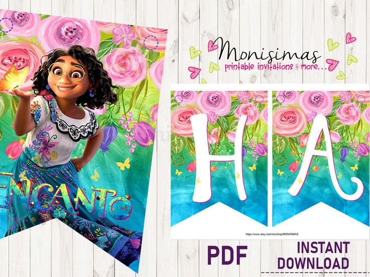 Happy Birthday Banner Encanto Party Printables Encanto Banner PDF 