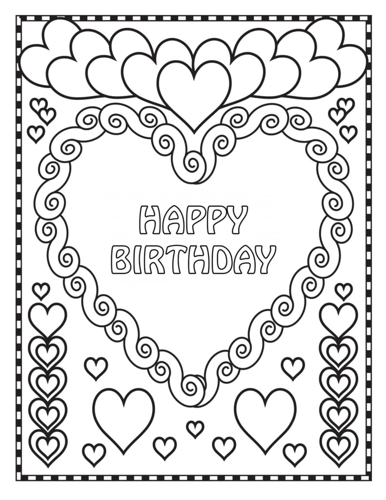 Happy Birthday Coloring Card New Collection 2020 Free Printable