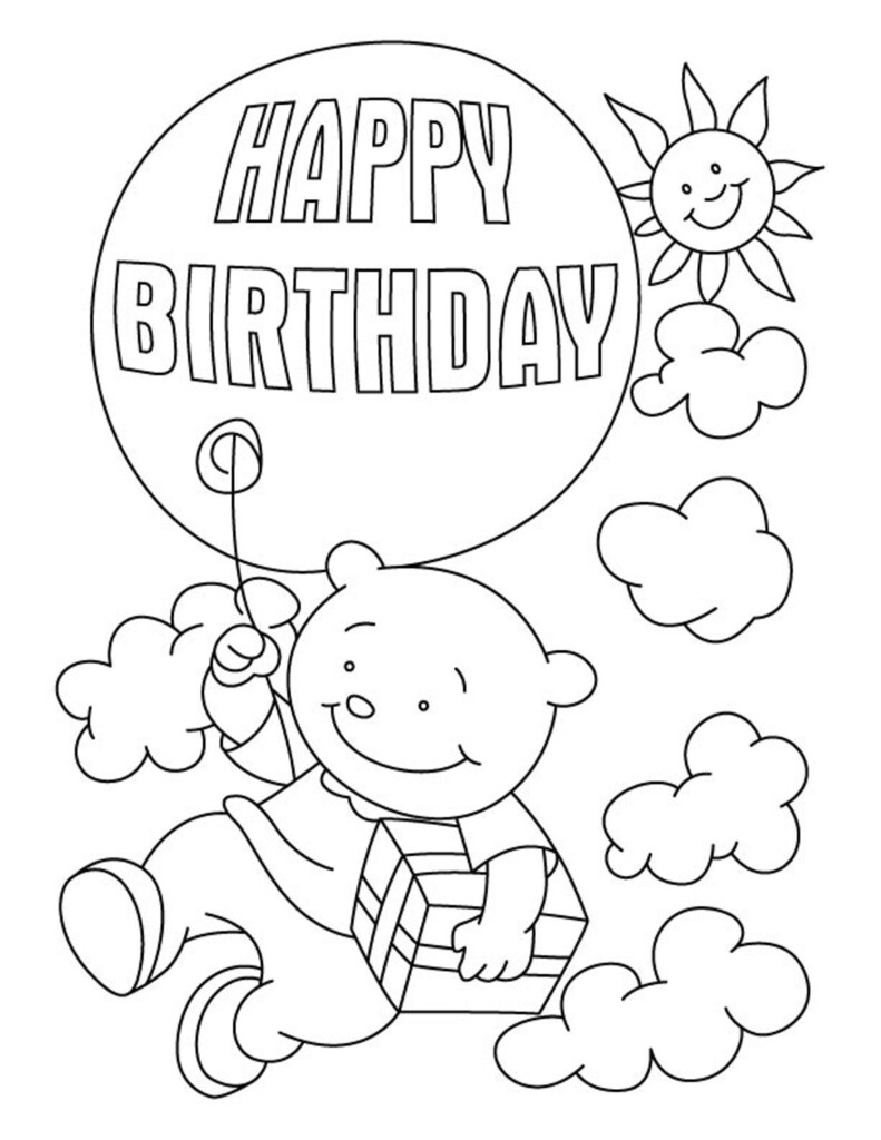 Happy Birthday Coloring Pages To Download And Print For Free