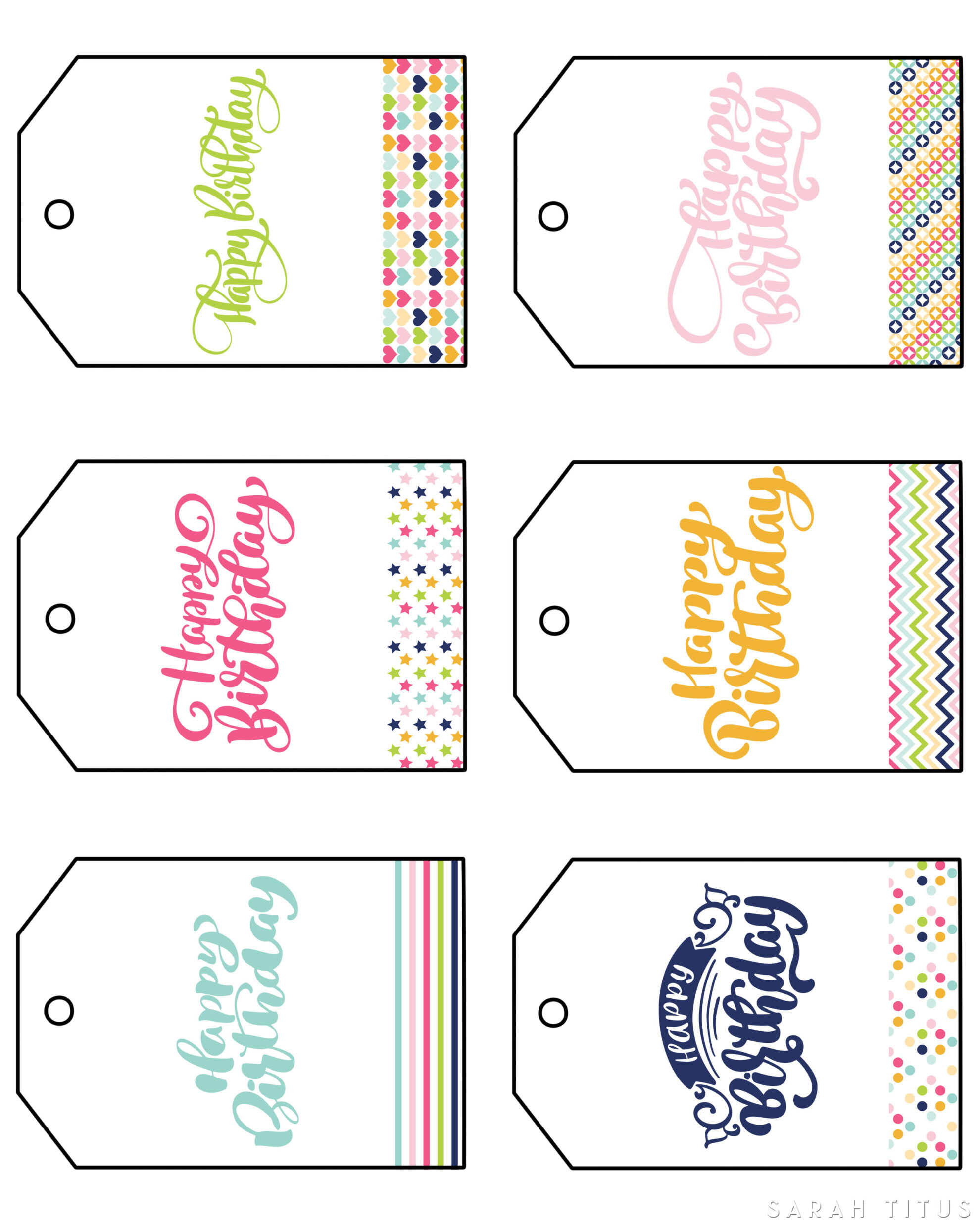 Happy Birthday Gift Tag Free Printable Printable Templates