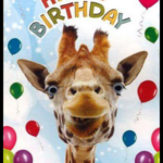 Happy Giraffe Free Printable Birthday Card Greetings Island Printable