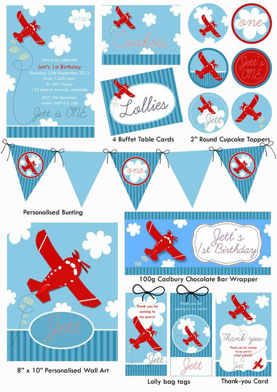 Jet Plane Party Printable Pack By TweetPartyBoutique On Etsy 50 00 