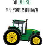 John Deere Tractor Birthday Card Adult Tractor Birthday Card Etsy Canada