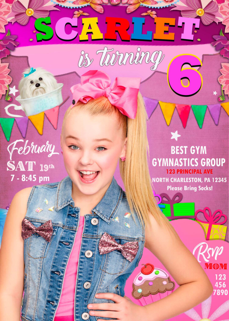 Jojo Siwa Printable Birthday Card FreePrintable me