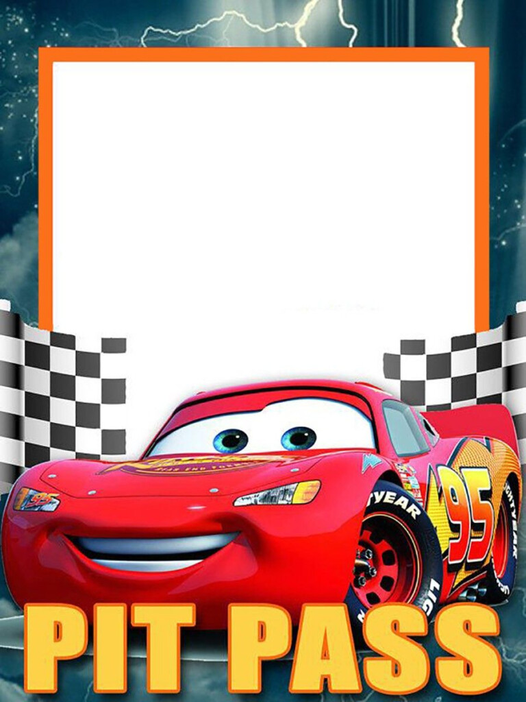 Lightning McQueen Invitation Template Free Car Birthday Party 