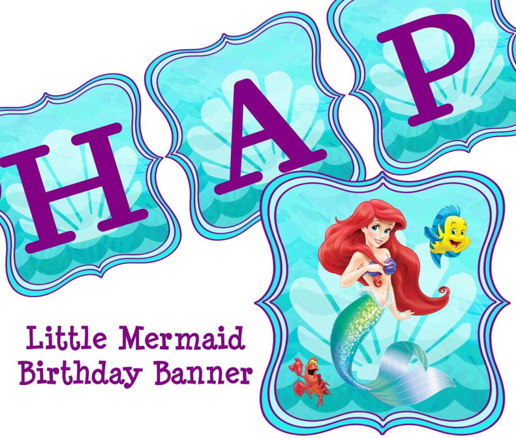 Little Mermaid Free Party Printables Buscar Con Google Little 