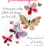 Lovely Granddaughter Birthday Greeting Card Cards