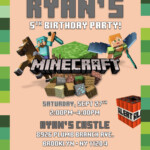 Minecraft Birthday Invitation Templates Editable With MS Word