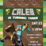 Minecraft Birthday Invitation Templates Editable With MS Word